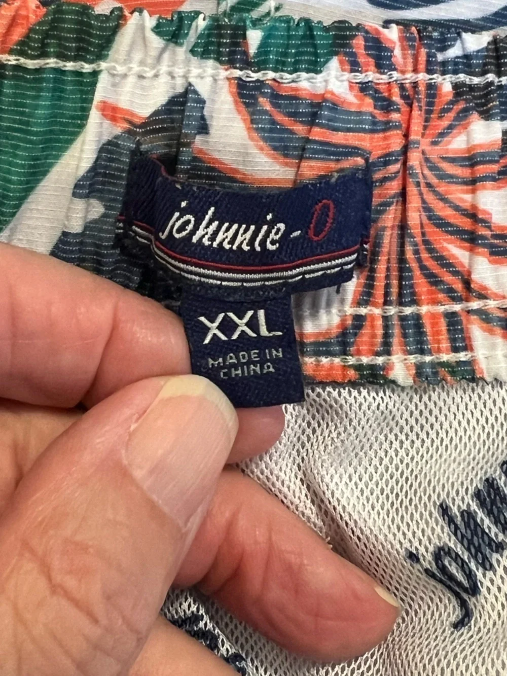 johnnie-O Largo Swim Trunks Size Men’s XXL Color Blue/Green/Orange